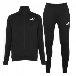 Image of Puma Clean Fleece Tracksuit Mens - Black/White