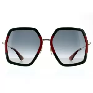 Image of Square Green and Red With Gold Green Gradient Sunglasses