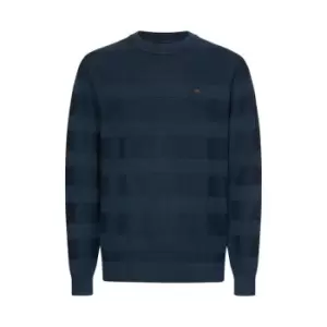 Image of Calvin Klein Menswear Stripe Logo Chest Sweater - Blue