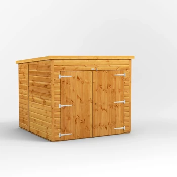 Image of Power Sheds - 6x6 Power Pent Bike Shed - Brown