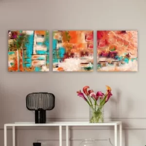 Image of PDRSYT05 Multicolor Decorative Canvas Painting (3 Pieces)