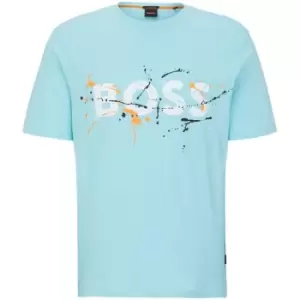 Image of Boss Art T Shirt - Blue
