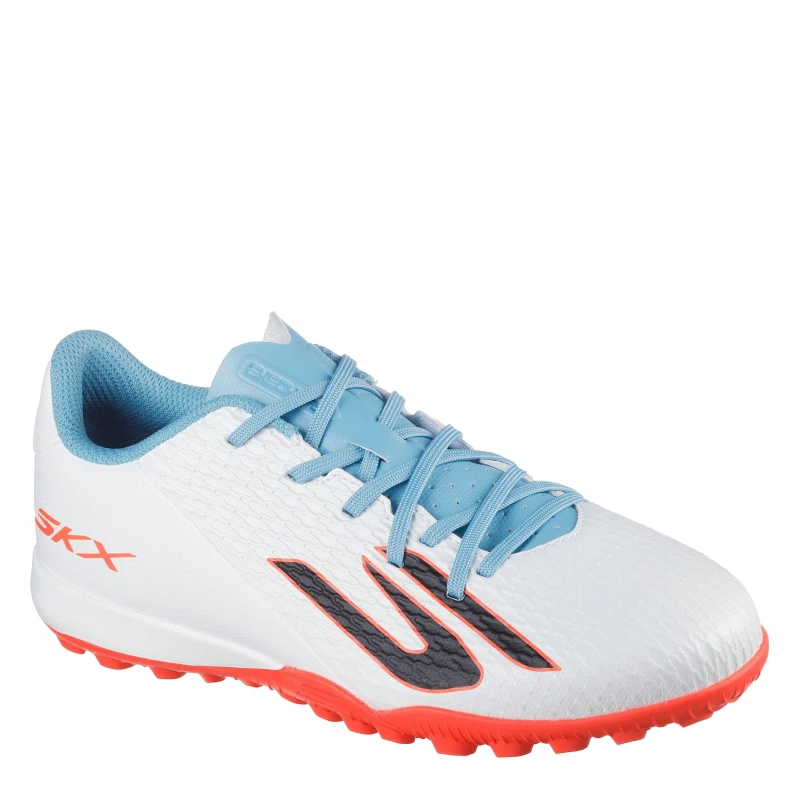 Image of Skechers SKX.1 Juniors Astro Turf Football Boots White/Blue male 4 (37)