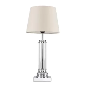 Image of Knowles Touch Table Lamp with Beige Aspen Shade
