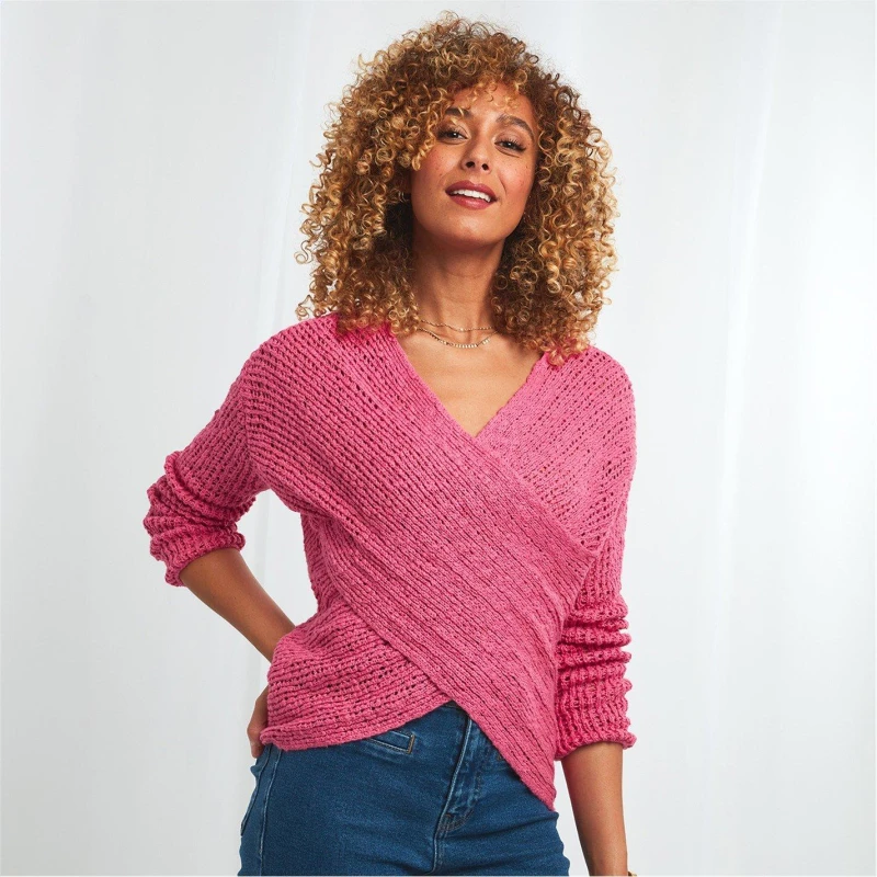 Image of Joe Browns Joe Browns Wrap Pink Sweater Pink 10
