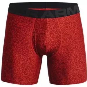 Image of Under Armour Tech 6" 2 Pack Boxers Mens - Orange