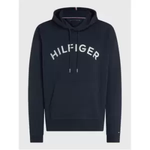 Image of TOMMY HILFIGER Arched Logo Archive Fit Hoody - Blue