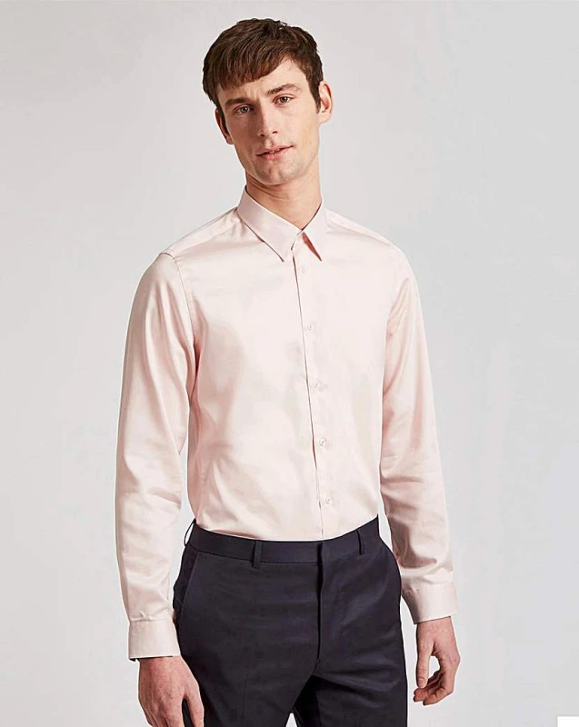 Image of Ted Baker Men Maelor Core Pale Pink Shirt Pink One Size Male 5059508472302