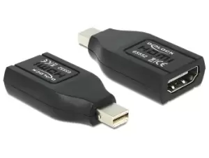 Image of DeLOCK 65552 cable gender changer mini Displayport HDMI Black