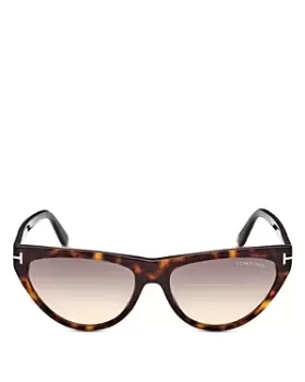 Image of Tom Ford Womens Amber Cat Eye Sunglasses, 56mm