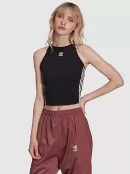 Image of adidas Originals Stripe Tank Top - Black, Size 6, Women