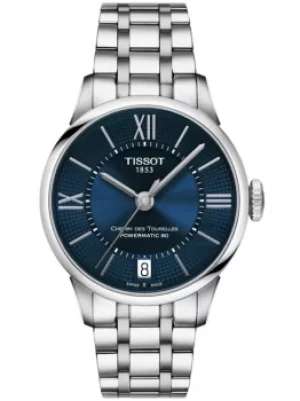 Image of Tissot Ladies T-Classic Chemin Des Tourelles Powermatic Blue Watch...