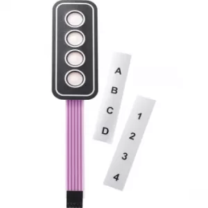 Image of Apem AC3533 Standard Membrane Keypad 1x4 with Insert Pockets