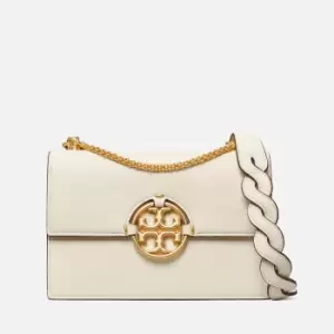Image of Tory Burch Womens Miller Small Flap Shoulder Bag - New Ivory