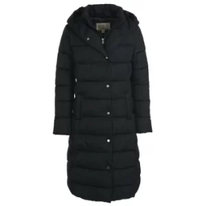 Image of Barbour Womens Buchan Quilted Jacket Black/Hawthorn Tartan 10