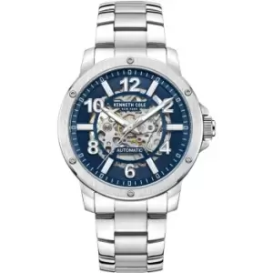 Image of Kenneth Cole Mens Kenneth Cole Automatic KCWGL0013102 - Silver and Blue