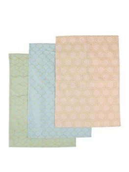 Image of Premier Housewares Frosted Deco Tea Towels ; Set Of 3