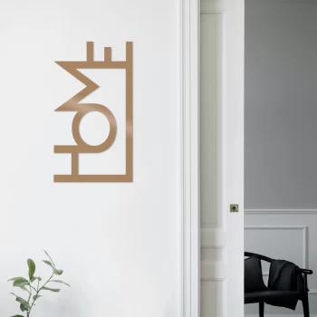 Image of Home - Copper Copper Decorative Metal Wall Accessory