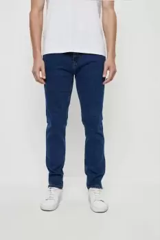 Image of Mens Slim Fit Blue Rinse Jeans