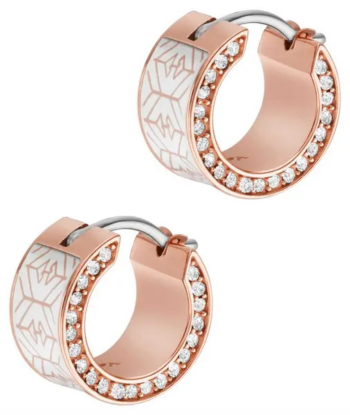 Image of Emporio Armani EGS2962221 Hoop Earrings Rose Gold-Tone Jewellery