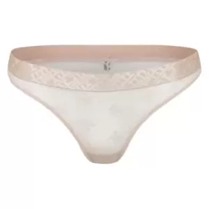 Image of TOMMY HILFIGER Sheer Monogram Thong - Pink
