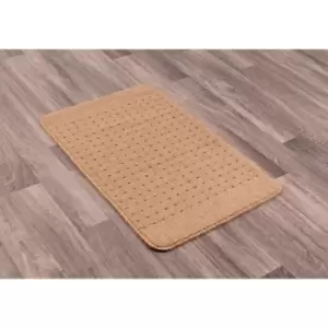 Image of Multi Mat Washable Pindot Doormat Rug Non slip Mat Beige Medium 80 x 133cm (2'7''x4'4'')