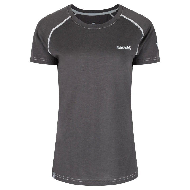 Image of Regatta Tornell Short Sleeve T-Shirt Womens - Grey Grey 12