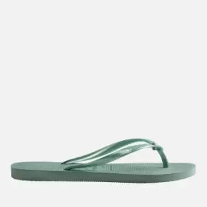Image of Havaianas Slim Crystal Rubber Flip Flops - UK 6/7