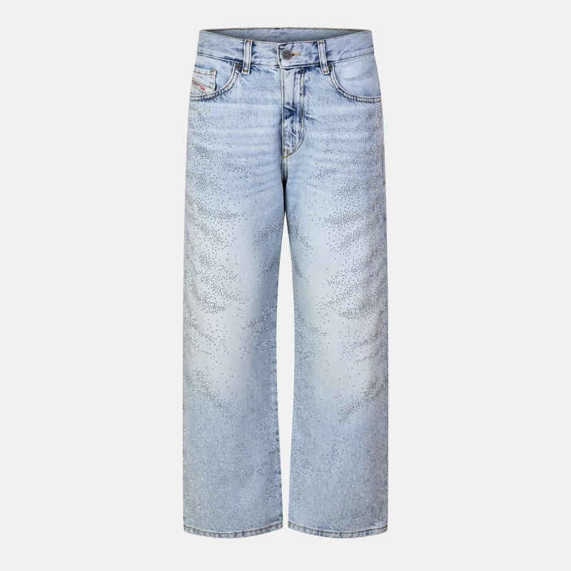 Image of Diesel Womens Straight Leg Jeans Blue Denim female 23 L32