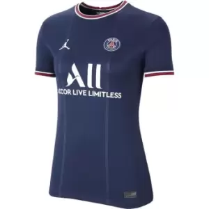 Image of Nike Paris Saint Germain x Jordan Home Shirt 2021 2022 Ladies - Blue
