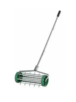 Image of Outsunny Outsunny Metal 5 Spike Lawn Aerator Roller Green