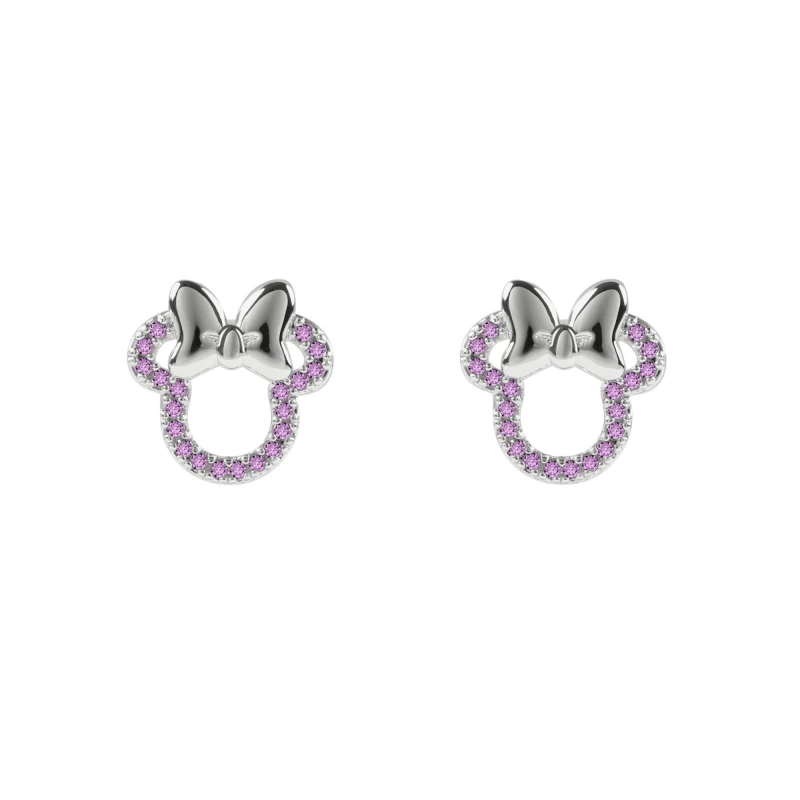 Image of Minnie Mouse Kids Stud Earrings Pink female One Size