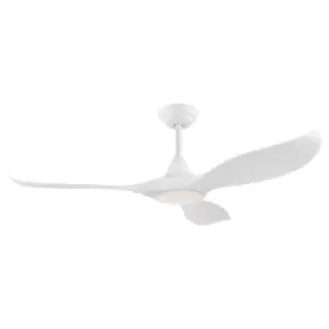Image of Remote Control Ceiling Fan & Light Matt White Abs Plastic 15W Built in LED