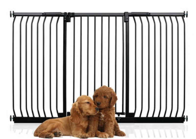 Image of Bettacare Extra Tall Elite Dog Gate, 188Cm - 197Cm, Matt Black, Extra Tall 96.8Cm In Height, Pressure Fit Pet Gate