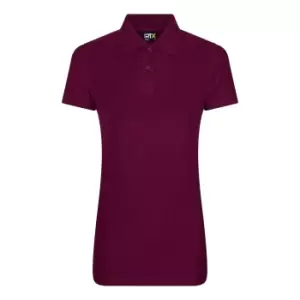 Image of PRO RTX Womens/Ladies Pro Piqu Polo Shirt (L) (Burgundy)
