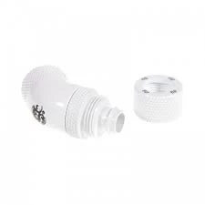 Image of Bitspower Connection 45 degrees 1/4 on 11/8mm - Rotatable Deluxe White