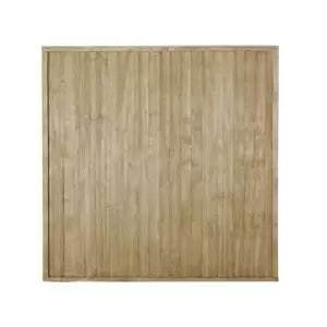 Image of Forest Garden Traditional Closeboard Slatted Fence Panel (W)1.83M (H)1.83M, Pack Of 20