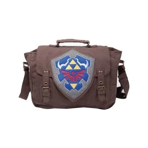 Image of Nintendo Legend of Zelda Hylian Shield Brown Messenger Bag