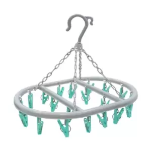 Image of Jvl Oval Sock Dryer Complete With 20 Piece Clothes Pegs
