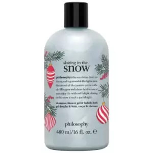 Image of Philosophy Christmas 2022 Skating In The Snow Shampoo, Shower Gel & Bubble Bath 480ml