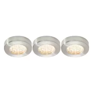 Image of NxtGen Georgia Surface LED Under Cabinet Light 1.8W (3 Pack) Warm White 65° Brushed Nickel