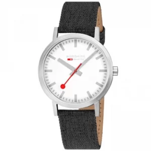 Image of Mondaine Classic Quartz White Dial Black Textile Strap Watch A660.30360.17SBB