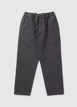 Image of Wax London Mens Kurt Trouser Cotton Twill In Charcoal