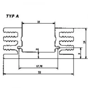 Image of Heat sink 4.5 CW L x W x H 50 x 32 x 14mm TO 220 TO 126 Fis