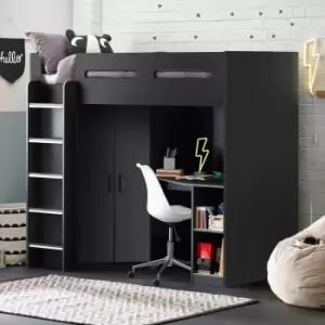 Image of Hercules High Sleeper Bed Black