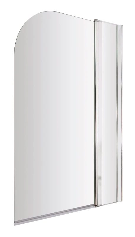 Image of Balterley 6mm Toughened Safety Glass Reversible Shower Bath Screen Fixed Panel Silver unisex