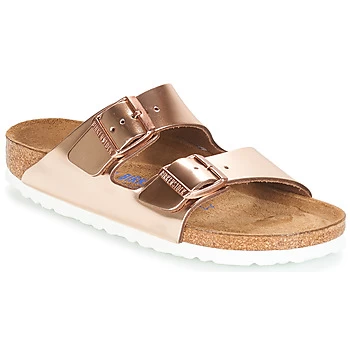 Image of Birkenstock ARIZONA SFB womens Mules / Casual Shoes in Gold,4.5,2.5,2.5,3.5,4.5,5,5.5,7,7.5,8