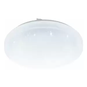 Image of Wall Flush Ceiling Light White Shade White Plastic With Crystal Effect LED 12W