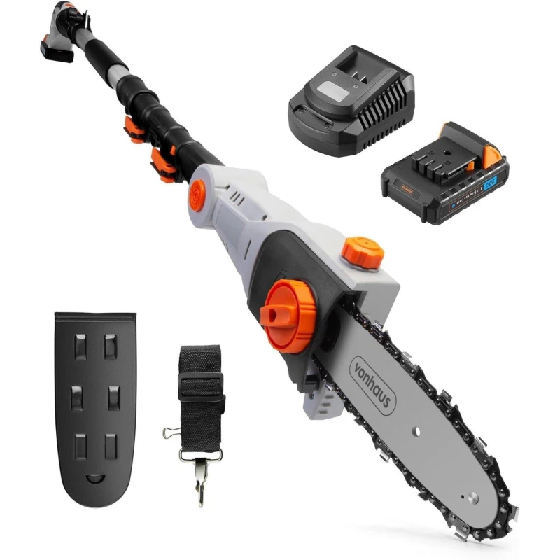 Image of VonHaus Cordless Pole Chainsaw Telescopic 20V Grey unisex One Size