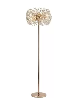 Image of Floor Lamp 8 Light G9 French Gold, Crystal
